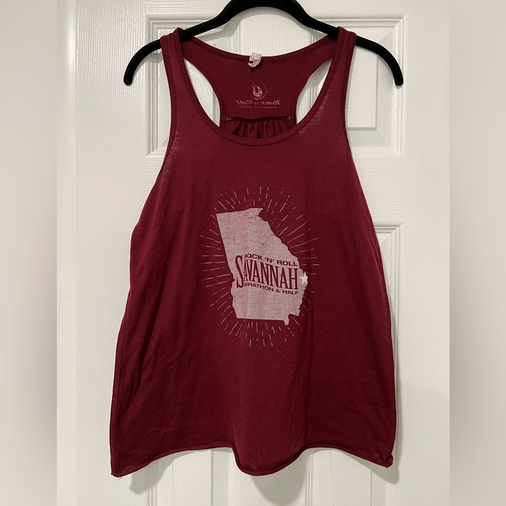 Rock ‘n’ Roll - Savannah marathon & half tank top.